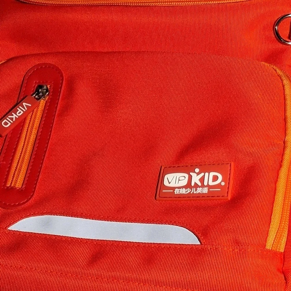 VIPKid Dino Orange and Red Backpack Storage IPad,Tablet,‎ Laptop